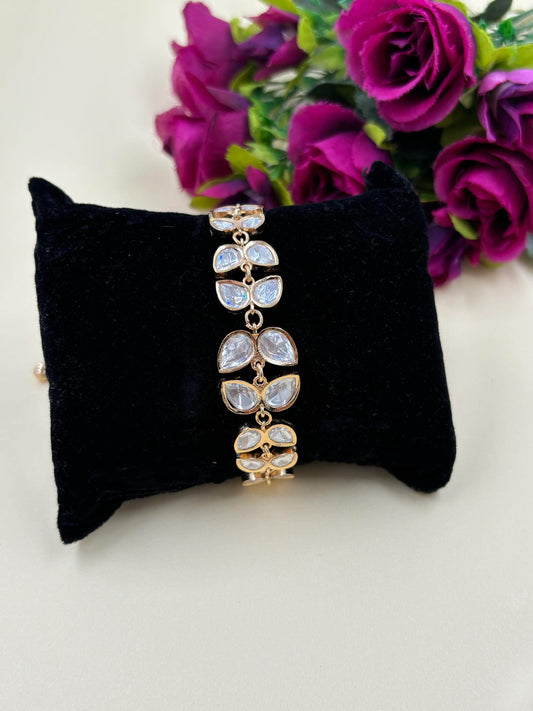 Kundan Polki Bracelet With Adjustable Chain | Girls Bracelet