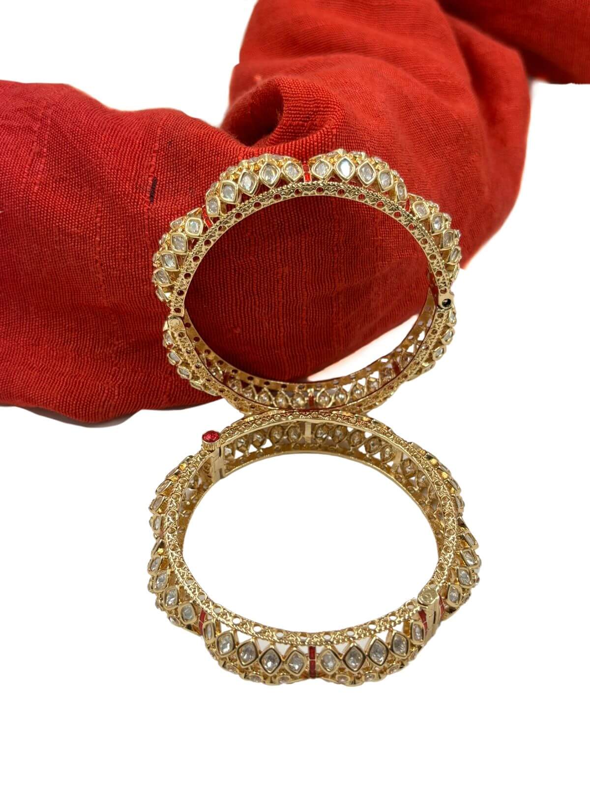 Rukmani Designer Polki Gajra Bangle Set For Women