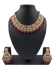 Radhika Exclusive Polki Kundan Bridal Necklace Set | Wedding Necklace