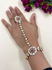 Traditional Kundan Polki Hathphool For Women