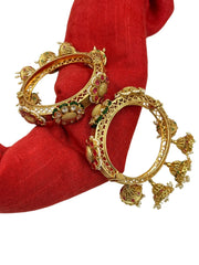 Kanika Designer Artificial Gold Plated Antique Gold Kada Bangle Set online for women 