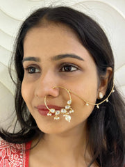 Traditional Polki Kundan Nathni For Women | Nose Ring Design