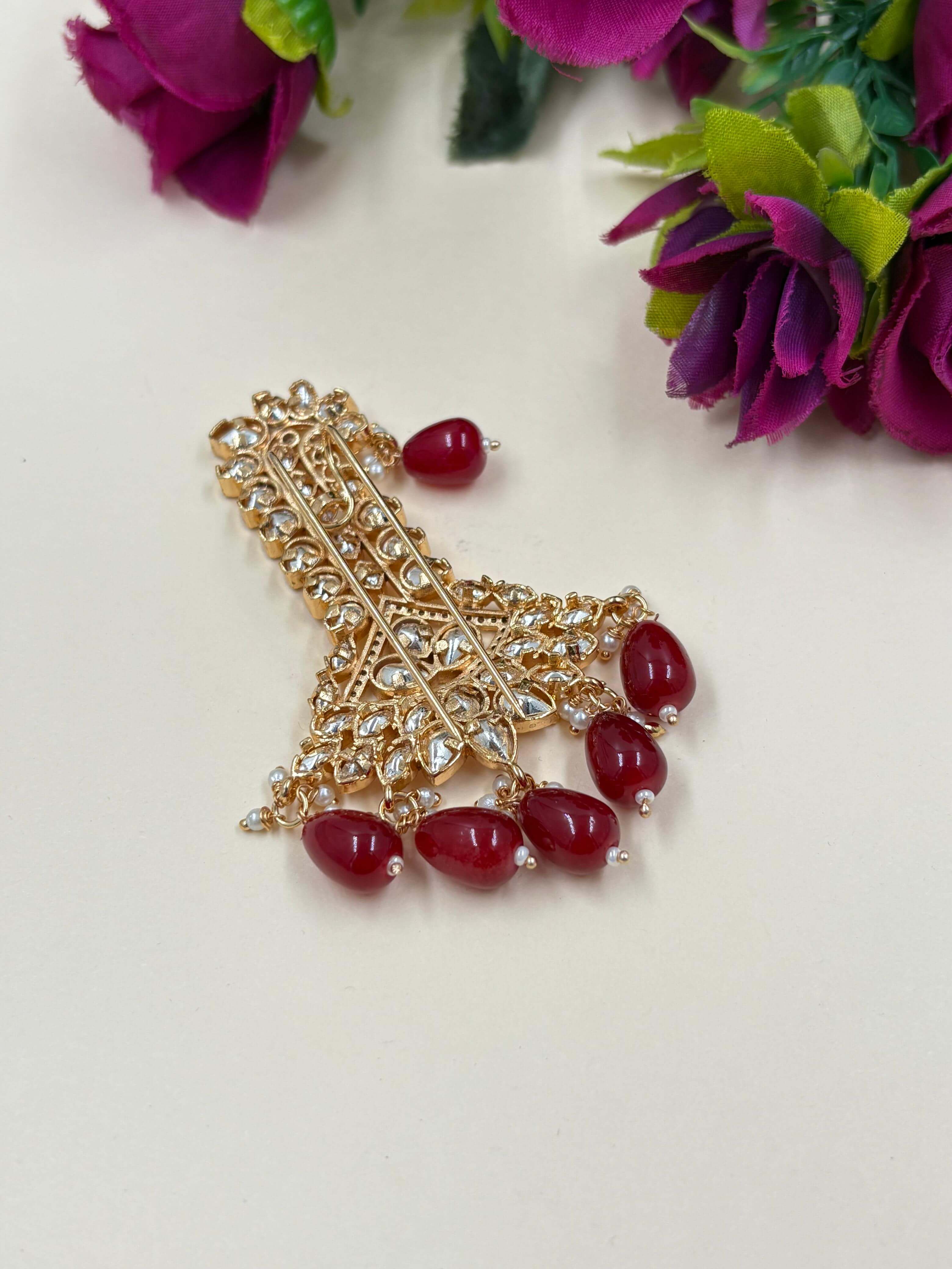 Traditional Polki Kundan Safa Kalangi For Groom | Turban Brooch For Men