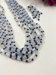 Multi Layered Rainbow Moonstone Beaded Necklace Set For Women - Elegant Gemstone Jewellery 