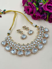Rakshita Exclusive Green  Polki Wedding Jewellery Necklace Set
