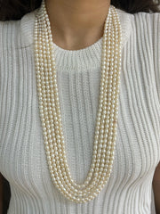 Long Unisex Multilayered Original Fresh Water Pearls Necklace for me and women online 