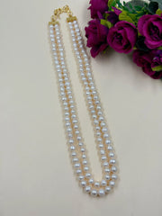 Double Layered Real Fresh Water Pearl Beaded Necklace  online for women 