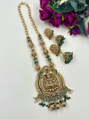 Traditional South Indian Goddess Lakshmi Temple Jewellery Set 