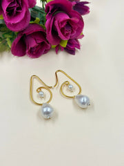 Elegant Pearl Drop Earrings For Ladies | Party Wear Pearl Earrings  For Ladies