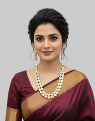 Shivali Uncut Polki Kundan Short Necklace For Weddings By Gehna Shop