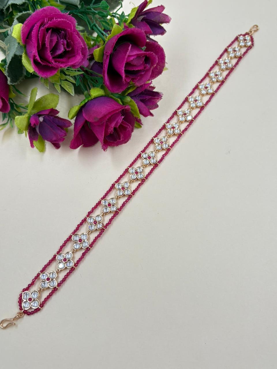 Designer Sleek Kundan Polki Sheeshpatti For Women | Sheeshphool Jewellery