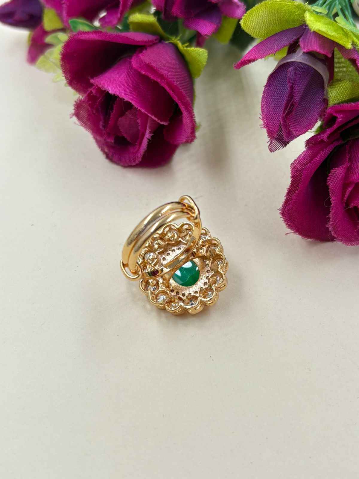 Traditional Adjustable Pary & Wedding Wear Kundan Ring For Women