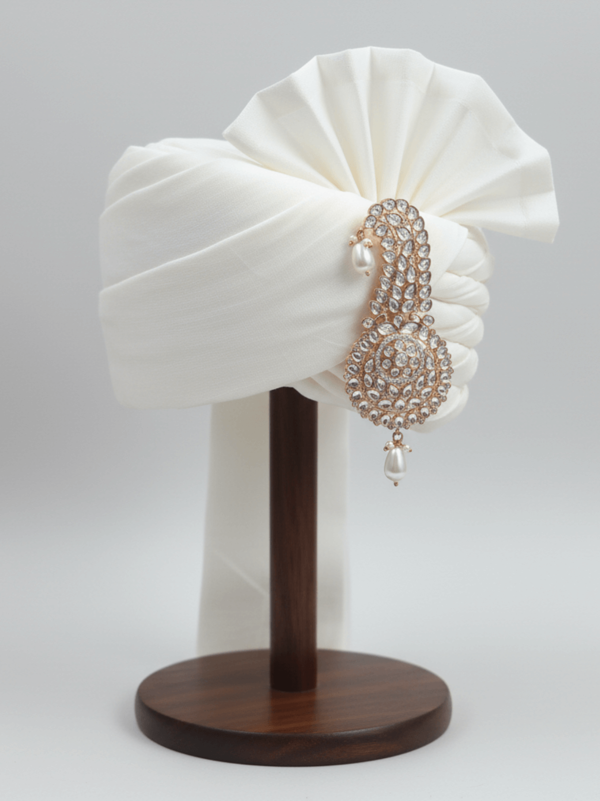 White Designer Polki Kundan Safa Kalangi | Kalgi For Turban