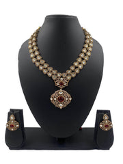 Aliza Victorian Polki Layered Necklace Set For Women By Gehna Shop Victorian Necklace Sets