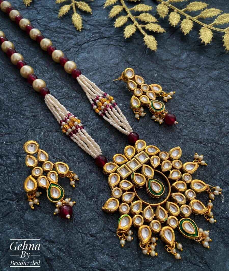 Buy Kundan Necklace Set For Weddings Online – Gehna Shop