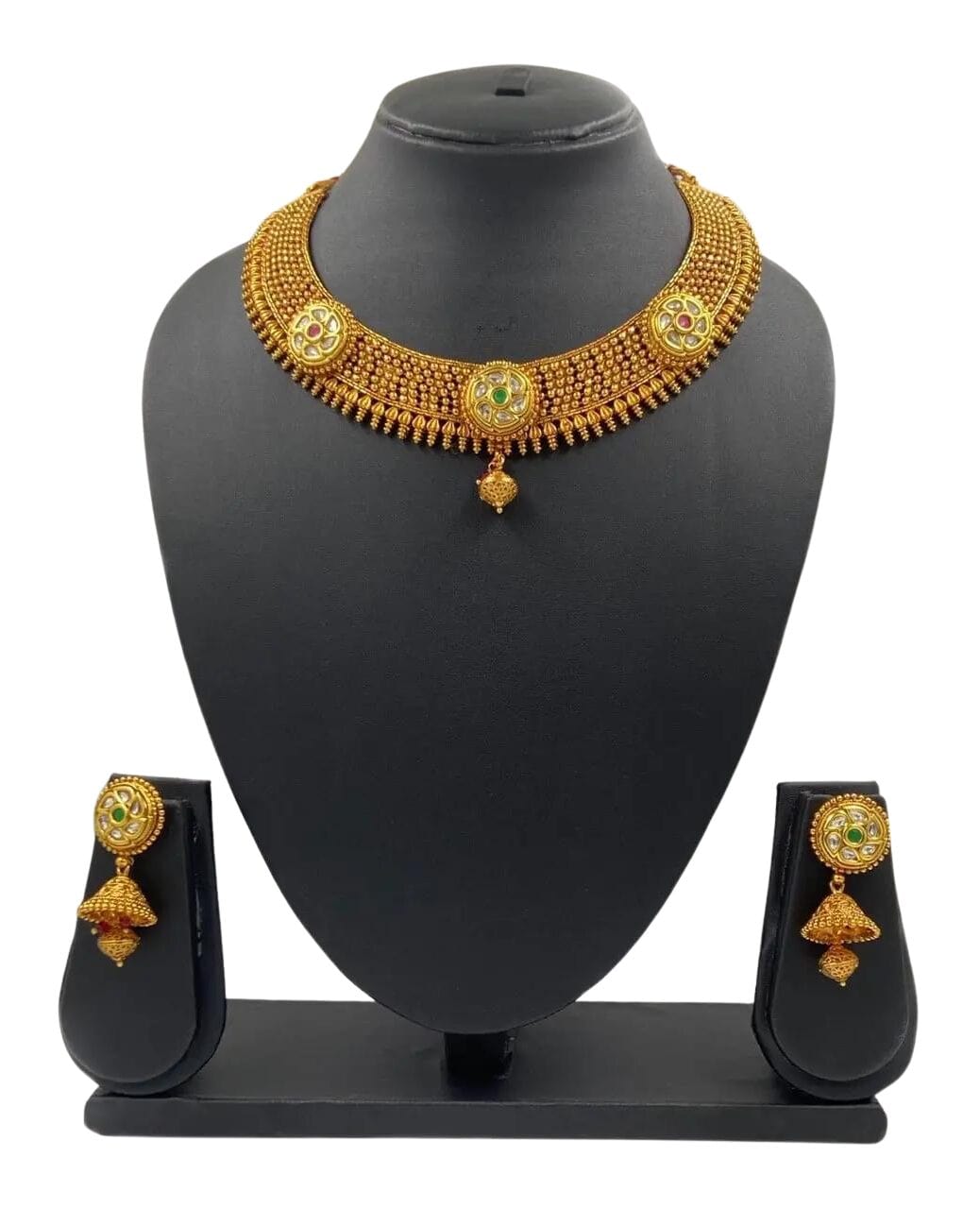 Antique Golden Necklace Set For Women By Gehna Shop Antique Golden Necklace Sets
