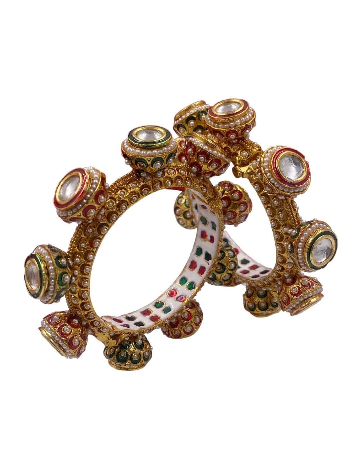 Beautiful Multi Color Meenakari Kundan Gokhru Pacheli Bangles | Wedding Bangles Bangles