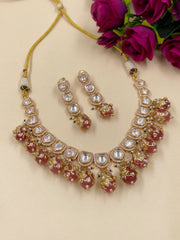 Charmi Single Line Simple Polki Necklace Set For Women By Gehna Shop Victorian Necklace Sets