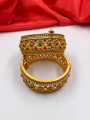 Designer Antique Brass Bangles For Ladies By Gehna Shop Antique Golden Bangles