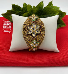 Designer Antique Golden Kundan Bracelet Bracelets