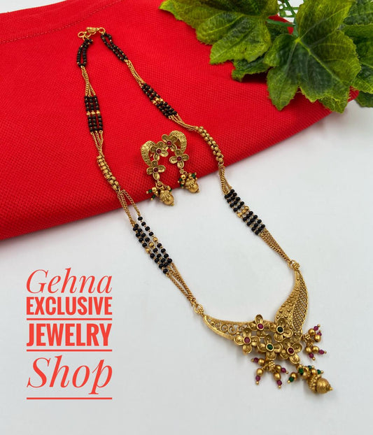 Designer Antique Mangalsutra (18 Inches ) By Gehna Shop Mangalsutras