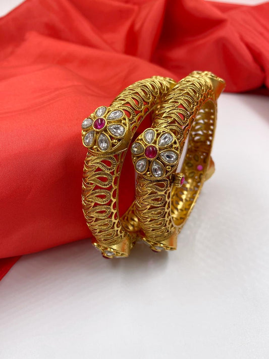 Designer Antique New Golden Look Paatla Bangles For Ladies By Gehna Shop Antique Golden Bangles