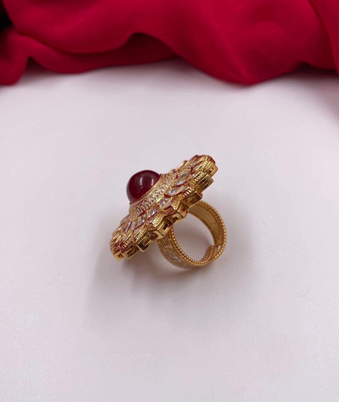 Women Alloy Adjustable American Diamond Finger Ring at Rs 500/piece in  Mumbai
