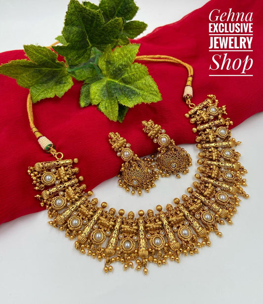 Designer Goddess Lakshmi Necklace Set For Ladies By Gehna Shop Temple Necklace Sets