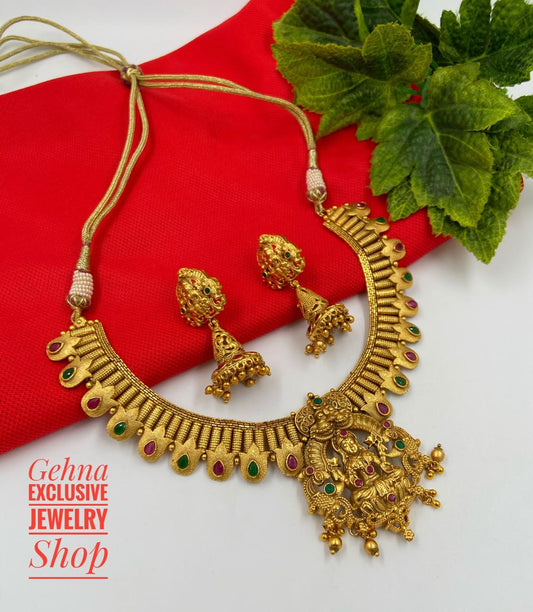 Designer Goddess Lakshmi Necklace Set For Women By Gehna Shop Temple Necklace Sets