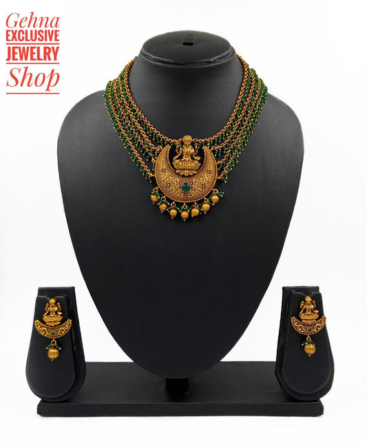 Designer Goddess Lakshmi Necklace Set For Women By Gehna Shop Temple Necklace Sets