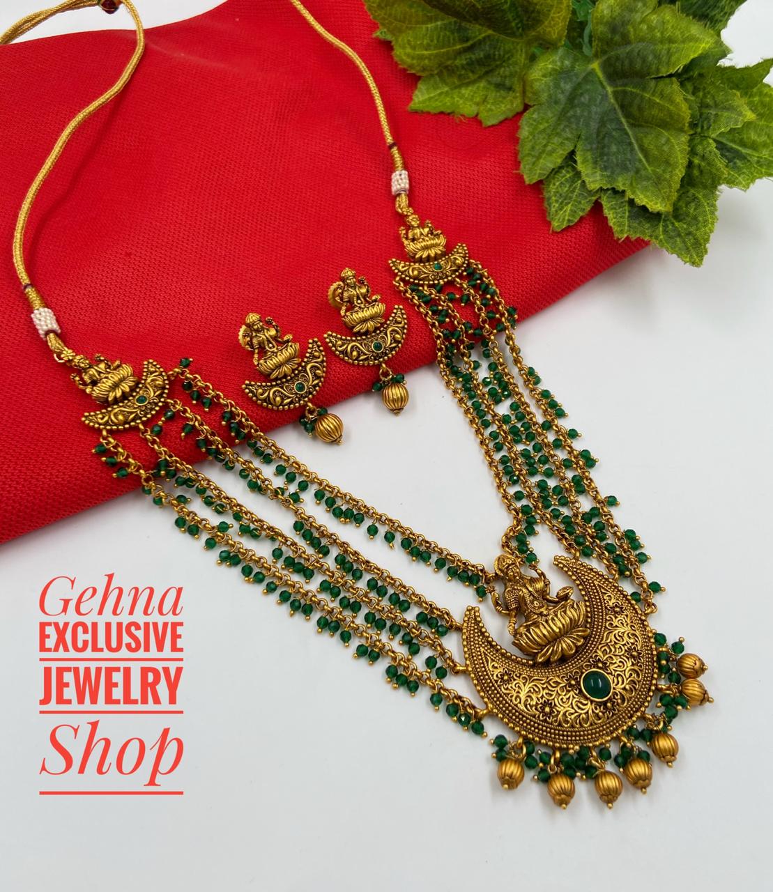 Designer Goddess Lakshmi Necklace Set For Women By Gehna Shop Temple Necklace Sets