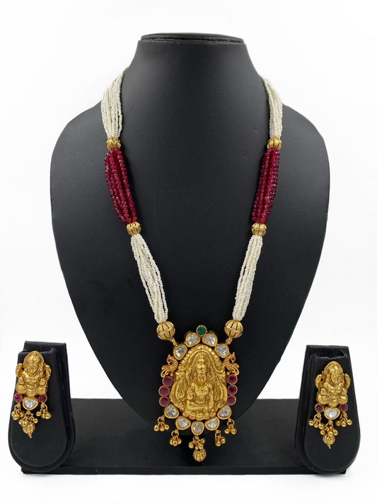Designer Goddess Lakshmi South Indian Necklace Set By Gehna Shop Temple Necklace Sets