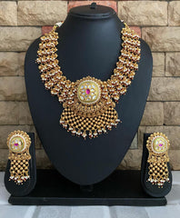 Designer Gold Plated Antique Golden Bridal Necklace Set By Gehna Shop Bridal Necklace Sets