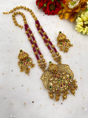 Designer Gold Plated Antique Necklace Set For Weddings By Gehna Shop Antique Golden Necklace Sets