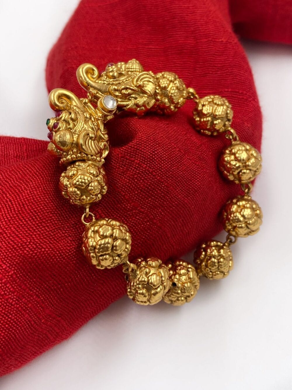 Designer Gold Plated Elephant Head Loose Bracelet For Women By Gehna Shop (1 piece) Bracelets