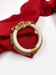 Designer Gold Plated Elephant Style Openable Kada Bracelet For Women By Gehna Shop Bracelets