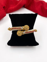 Designer Gold Plated Royal Look Bangle With Ghungroo By Gehna Shop Bracelets