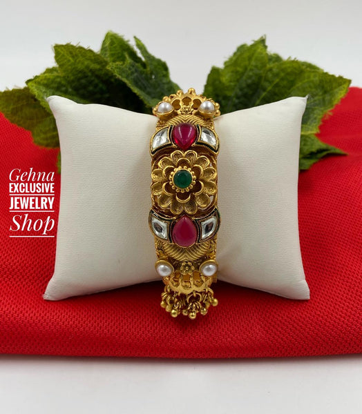 Indian Bollywood Gold Tone Kundan Pearls Ring Bracelet Bridal Fashion  Jewelry | eBay