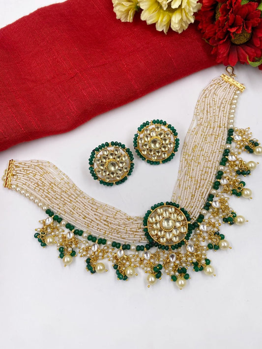 Designer Handcrafted Kundan Choker Necklace Set For Weddings By Gehna Shop Choker Necklace Set