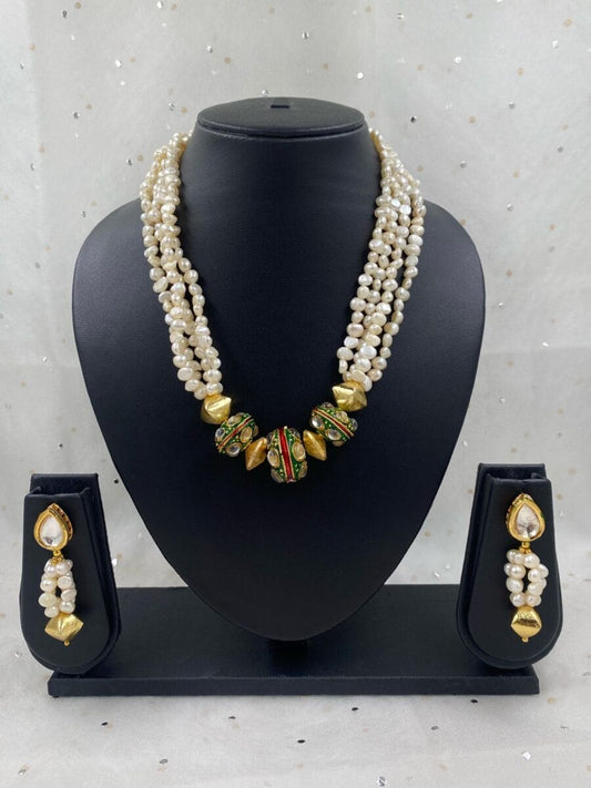 Designer Handcrafted Real Pearl Beads Necklace For Women By Gehna Shop Beads Jewellery