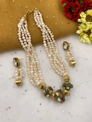 Designer Handcrafted Real Pearl Beads Necklace For Women By Gehna Shop Beads Jewellery