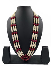 Designer Handcrafted Ruby And Pearls Beads Necklace For Women By Gehna Shop Beads Jewellery