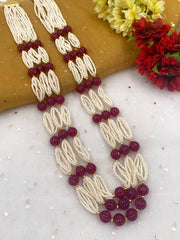Designer Handcrafted Ruby And Pearls Beads Necklace For Women By Gehna Shop Beads Jewellery