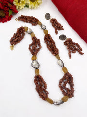 Designer Handcrafted Uncut Gold Stones Gemstone Beads Necklace Set By Gehna Shop Beads Jewellery