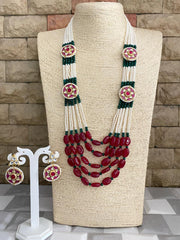 Designer Handmade Kundan And Semi Precious Beads Necklace For Ladies Beads Jewellery
