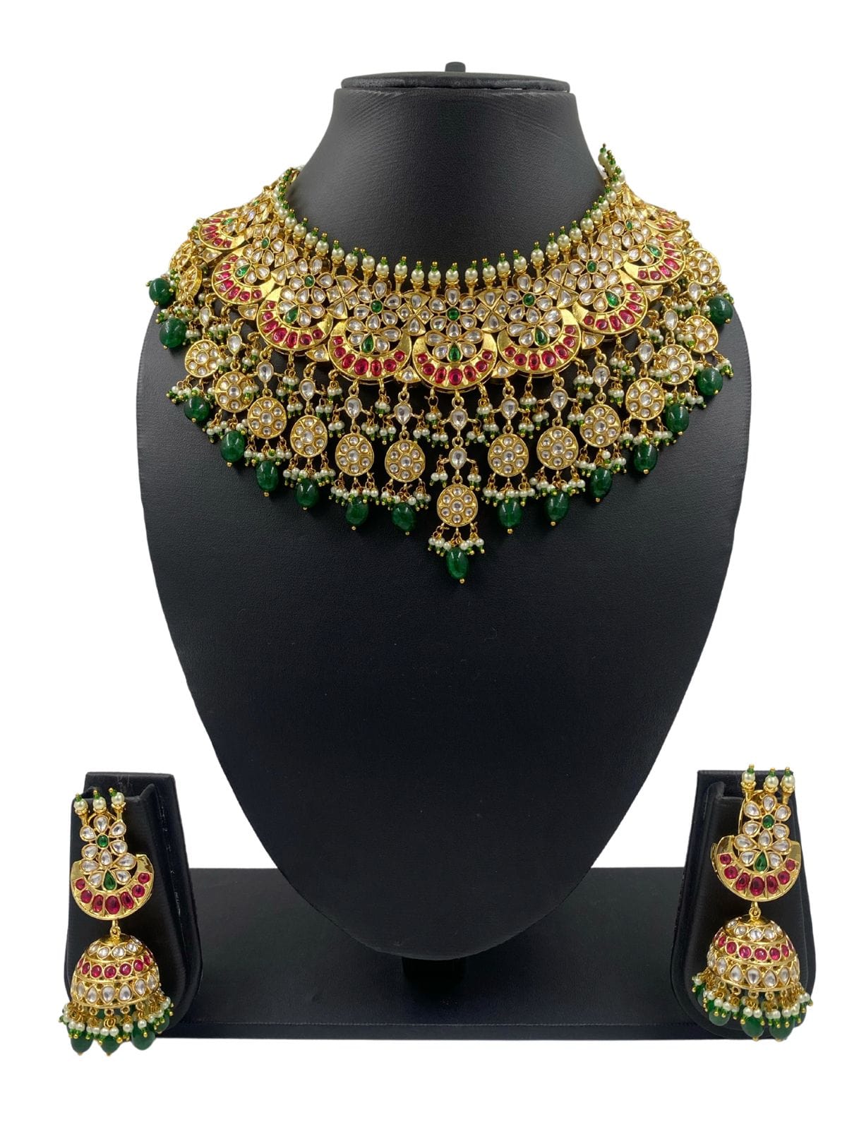 Designer Heavy Quality Polki Kundan Bridal Jewellery Necklace Set By Gehna Shop Bridal Necklace Sets