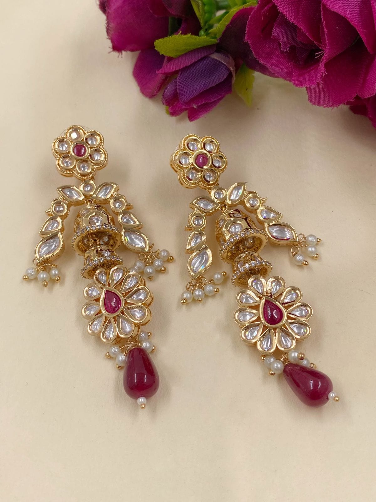 Buy Bridal Gold Jhumka Design Latest Impon Jewellery Online