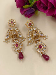 Designer Light Weight Kundan Jhumka Earrings For Women Earrings