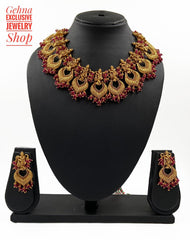 Designer Lord Krishna Necklace Set For Ladies By Gehna Shop Temple Necklace Sets