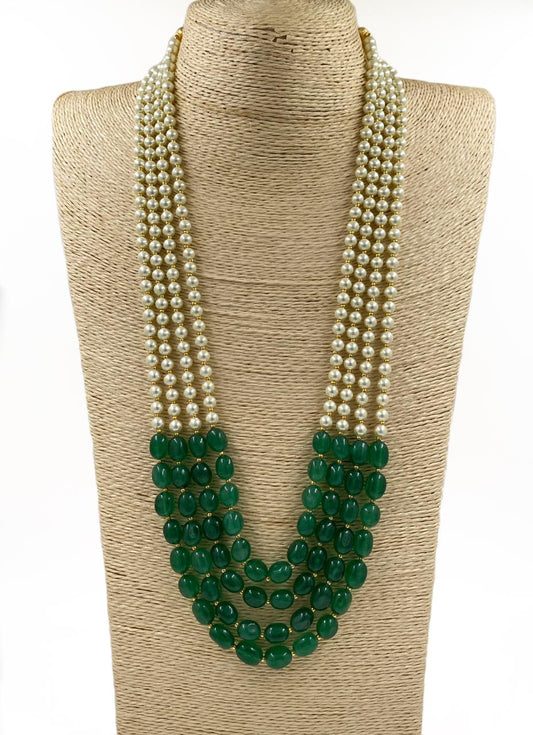 Designer Multi Layered Beaded Pearls Necklace Mala For Grooms By Gehna Shop Beads Jewellery